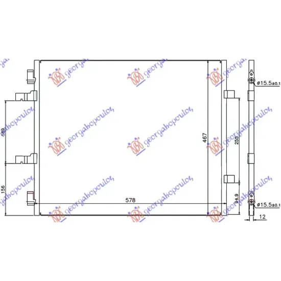 CONDENSER 2.0 DCi (550x460) TUBE LEFT