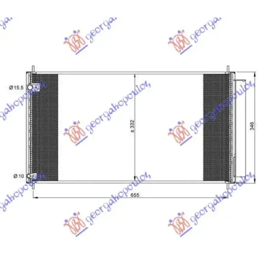 CONDENSER 2.0-2.2 D4D DIESEL (670x330x16)