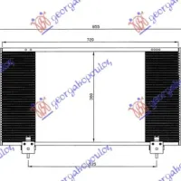 CONDENSER FOR ALL MODELS PETROL-DIESEL (730x400x16)