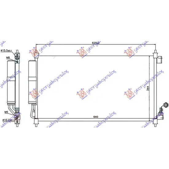CONDENSER 1.6i16V (610x342x16) CONDENSER 1.6i16V (610x342x16)