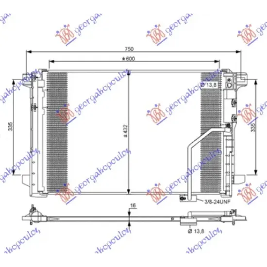 CONDENSER PETROL-DIESEL (610x420x16)