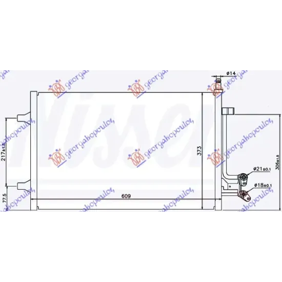 CONDENSER 1.6 TDCi (555x380x16)