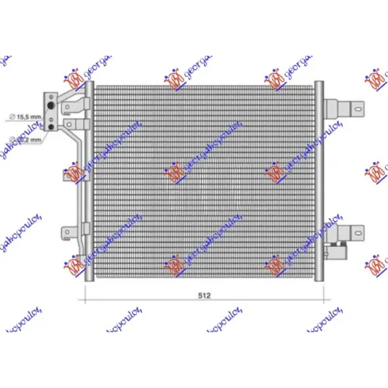 CONDENSER 3.6-3.8 PETROL 2012- (470x450x16)