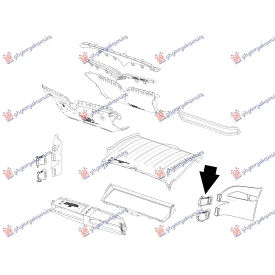 AIRDUCT FRONT INNER PLASTIC (FRONT UPPER PART) (FOR THE BRAKE) -2021 AIRDUCT FRONT INNER PLASTIC (FRONT UPPER PART) (FOR THE BRAKE) -2021