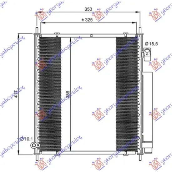 CONDENSER 1.2-1.4 PETROL (325x395x16) (-2004)
