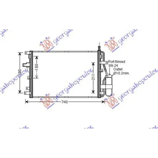 CONDENSOR BENZINĂ-DSL (64x41,5)