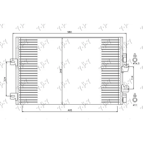 CONDENSER 1.5cc DIESEL (500x340) 2003-