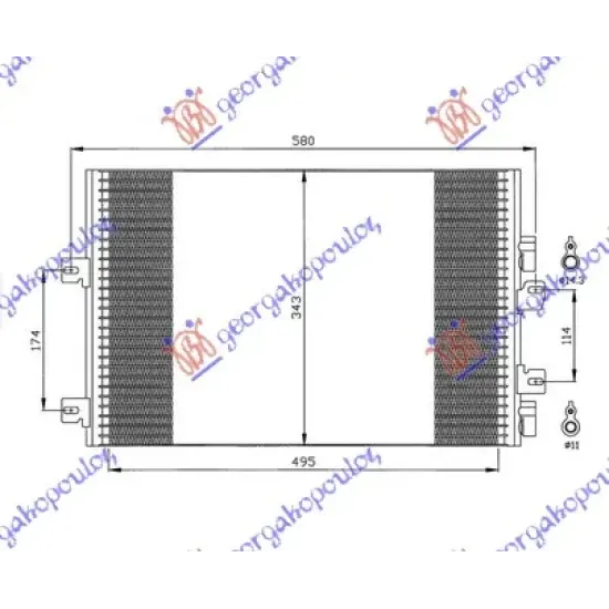 CONDENSER 1.5cc DIESEL (500x340) 2003-