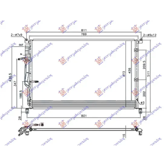 CONDENSER FOR ALL PETROL-DIESEL 2006- (730x480x16)