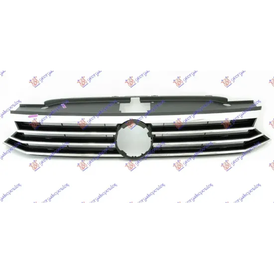 GRILLE BLACK WITH CHROME (W/LED HEAD LAMP)