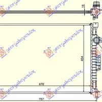 RADIATOR FOR ALL PETROL/DIESEL MANUAL (670x454x16) (MAHLE BEHR PREMIUM LINE)