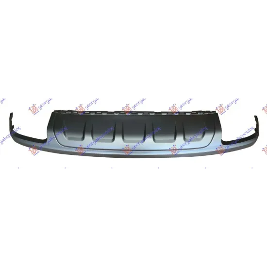 REAR BUMPER SPOILER SILVER (WITH 2 SINGLE EXHAUST HOLES)