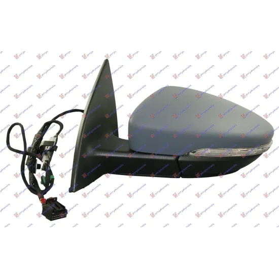 DOOR MIRROR ELECTRIC HEATED PRIMED FOLDABLE 09-(WITH BLINK &FRONT LIGHTS) (A QUALITY) (ASPHERICAL GLASS)