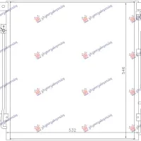 CONDENSER 2.2-2.4 DIESEL (532x562x12)