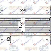 RADIATOR ITERC. 3.0 i 24V PETROL (550x155x) (& GT/F07) (MAHLE BEHR PREMIUM LINE)