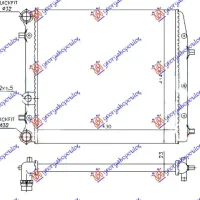RADIATOR ALL MODELS - A/C (430x410) (WITHOUT COOLING FAN) (VALEO)