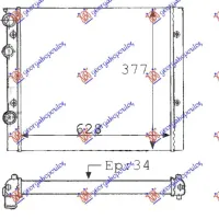 RADIATOR ALL MODELS MANUAL +A/C (63x38) (VALEO CLASSIC)