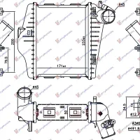 RADIATOR INTERCOOLER 1.0i TURBO (171x233x50) (MAHLE BEHR PREMIUM LINE)