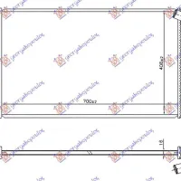 RADIATOR 1.6-2.0 16v BENZINĂ 14- (700x410x16)