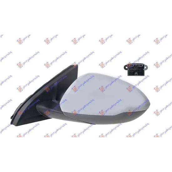 DOOR MIRROR ELECTRIC HEATED FOLDABLE PRIMED (WITH FOOR LAMP & MEMORY) (13 PIN) (ASPH. GLASS) DOOR MIRROR ELECTRIC HEATED FOLDABLE PRIMED (WITH FOOR LAMP & MEMORY) (13 PIN) (ASPH. GLASS)