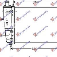 RADIATOR 1,2-1,4-1,6 -A/C (48x41,5) (MAHLE BEHR)