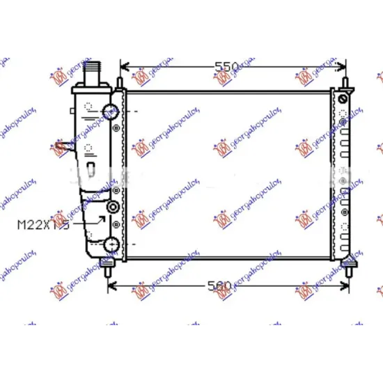 RADIATOR 1,2-1,4-1,6 -A/C (48x41,5) (MAHLE BEHR)