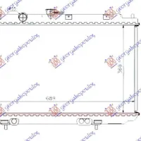 RADIATOR 2.0i 16V BENZINĂ +/- AC MANUAL (360x690) (TUBURI 35/35)