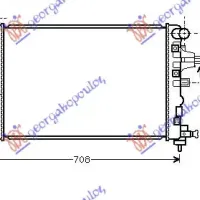 RADIATOR 1.2-1.4-1.8 PETROL MANUAL/AUTOMATIC (600x360) TUBE DIAGONAL (KOYO)