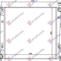RADIATOR 1.7-2.0 CRDi DIESEL MANUAL (485x470x16) (CZECH) (KOYO)