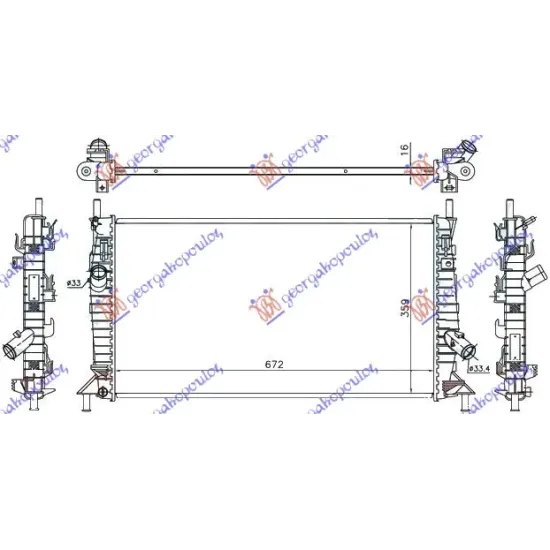 RADIATOR ALL MODELS PETROL MANUAL/AUTOMATIC +/-AC (670x372) (KOYO) RADIATOR ALL MODELS PETROL MANUAL/AUTOMATIC +/-AC (670x372) (KOYO)