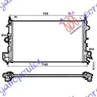 RADIATOR 1.4 D4D DIESEL +/- A/C MANUAL (376x402) (KOYO)