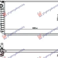 RADIATOR 1.5-1.6-3.0 (118i/120i/125i/135i-M) PETROL / 2.0 (120d/125d) DIESEL AUTOMATIC (600x334x32)
