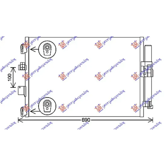 CONDENSER 1.0 EcoBoost PETROL 1.5/1.6 TDCi/ECOnetic DIESEL (591x378x16) CONDENSER 1.0 EcoBoost PETROL 1.5/1.6 TDCi/ECOnetic DIESEL (591x378x16)