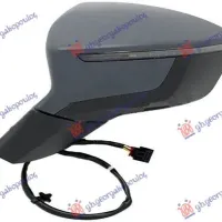 DOOR MIRROR ELECTRICAL HEATED FOLDABLE PRIMED (WITH L.) (8PIN) (CONVEX GLASS)