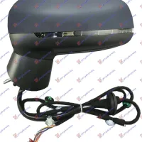 DOOR MIRROR ELECTRICAL HEATED FOLDABLE PRIMED (WITH SIDE LAMP) (ASPHERICAL GLASS)