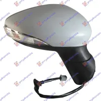 DOOR MIRROR ELECTRICAL HEATED FOLDABLE PRIMED (WITH SIDE LAMP) (ASPHERICAL GLASS)