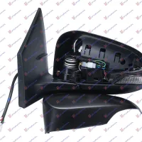 DOOR MIRROR ELECTRICAL HEATED FOLDABLE PRIMED (WITH SIDE LAMP) (CONVEX GLASS)