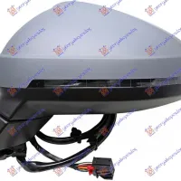 DOOR MIRROR ELECTRICAL HEATED PRIMED (WITH SIDE LAMP) 8 PIN (ASPHERICAL GLASS)