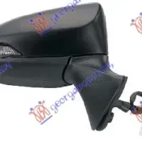 DOOR MIRROR ELECTRICAL HEATED FOLDABLE PRIMED (WITH SIDE LAMP) (A QUALITY) (CONVEX GLASS)