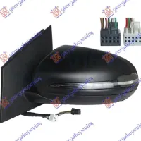DOOR MIRROR ELECTRICAL HEATED MEMORY PRIMED (WITH SIDE LAMP) (7+4 PIN) (A QUALITY) (ASPHERICAL GLASS)
