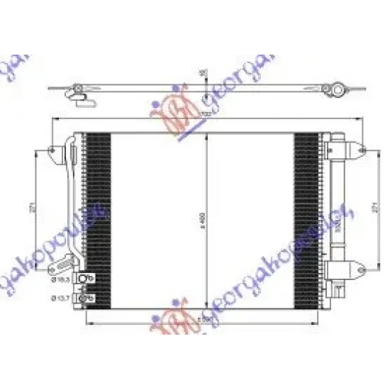 CONDENSOR BENZINĂ -DIESEL (53,5x36,8x16)