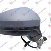 DOOR MIRROR ELECTRICAL HEATED PRIMED (WITH SIDE LAMP) 6 PIN (A QUALITY) (CONVEX GLASS)