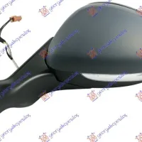 DOOR MIRROR ELECTRICAL HEATED FOLDABLE PRIMED (WITH SIDE LAMP) 9 PIN (CONVEX GLASS)