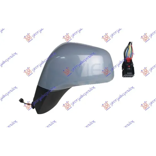 DOOR MIRROR ELECTRICAL HEATED FOLDABLE PRIMED (BLACK BASE) (7 PIN) (ASPHERICAL GLASS) DOOR MIRROR ELECTRICAL HEATED FOLDABLE PRIMED (BLACK BASE) (7 PIN) (ASPHERICAL GLASS)
