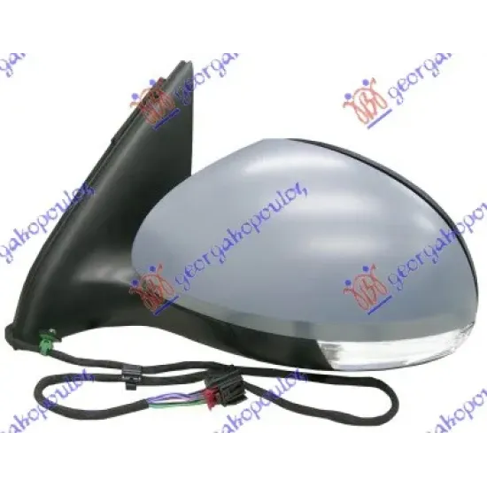 DOOR MIRROR ELECTRICAL HEATED PRIMED (WITH SIDE LAMP) (A QUALITY) (ASPHERICAL GLASS)