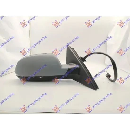 DOOR MIRROR ELECTRICAL HEATED FOLDABLE PRIMED (WITH SIDE LAMP) 2010- (CONVEX GLASS)