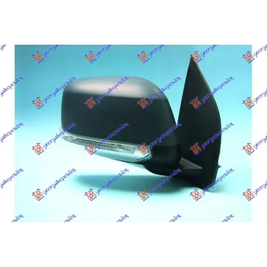 DOOR MIRROR ELECTRICAL PRIMED (WITH SIDE LAMP) (A QUALITY) 2008- (CONVEX GLASS)