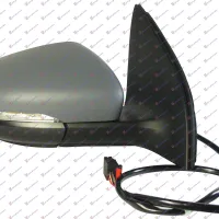 DOOR MIRROR ELECTRICAL HEATED PRIMED (WITH SIDE LAMP) (A QUALITY) (CONVEX GLASS)