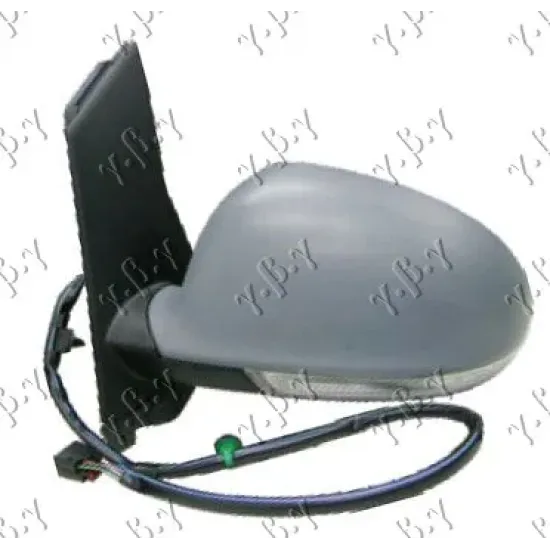 DOOR MIRROR ELECTRICAL HEATED PRIMED (WITH SIDE LAMP) (A QUALITY) (ASPHERICAL GLASS)