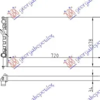 RADIATOR 1,6-1,8-2,0-2,8-2,9IVR6cc A/C(72x37)